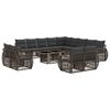 vidaXL Conjunto de Sof&aacute; de Jardim 14 unid. Cinza e Cinza Escuro