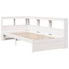 vidaXL Cama com estante sem colch&atilde;o 90x200 cm pinho maci&ccedil;o branco