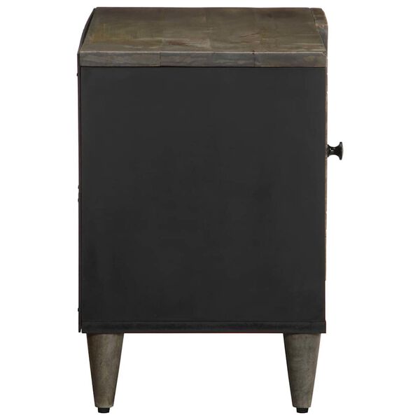 vidaXL Móvel TV cinzento claro 80x31,5x46 cm madeira mangueira maciça