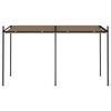 vidaXL Gazebo com telhado retr&aacute;til 400x300x233 cm cinzento-acastanhado