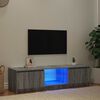 vidaXL M&oacute;vel de TV com luzes LED 140x40x36 cm cinzento sonoma