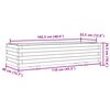 vidaXL Vaso/floreira de jardim 110x40x26,5cm madeira de douglas maci&ccedil;a