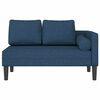 vidaXL Chaise lounge com almofad&otilde;es tecido azul