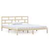 vidaXL Estrutura de cama casal 135x190 cm madeira maci&ccedil;a