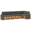 vidaXL Conjunto de Sof&aacute;s para Exterior 6 unid. Natural e Antracite