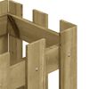 vidaXL Vaso de jardim c/ design de cerca 30x30x30 cm pinho impregnado
