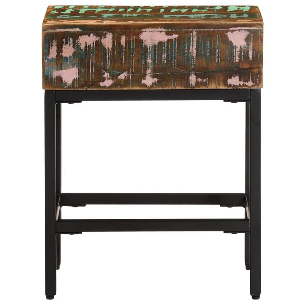 vidaXL Mesa de apoio 40x30x51 cm madeira recuperada maciça