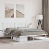 vidaXL Estrutura de cama com cabeceira 150x200 cm metal branco