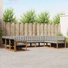 vidaXL Conjunto de Sof&aacute;s para Exterior 9 pcs Cinza Natural e Claro