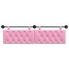 vidaXL Cabeceira Suspensa Rosa 190 x 55 x 7 cm tecido