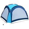 vidaXL Tenda festas com LEDs e 4 paredes laterais 3,6x3,6x2,3 m azul