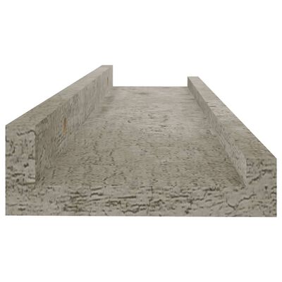 vidaXL Prateleiras de parede 2 pcs 40x9x3 cm cinzento cimento