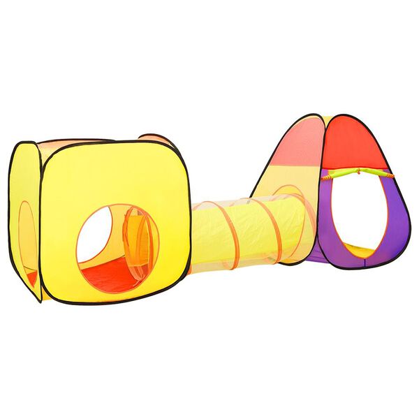 vidaXL Tenda de brincar infantil com 250 bolas 255x80x100 cm multicor