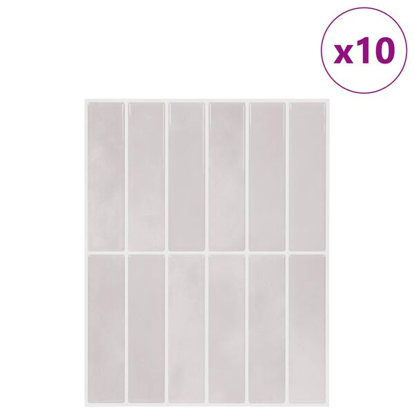 vidaXL Azulejo Retangular 10 pcs Bege 29 x 23 x 0,08 cm