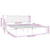 vidaXL Estrutura de cama com cabeceira 160x200 cm metal branco