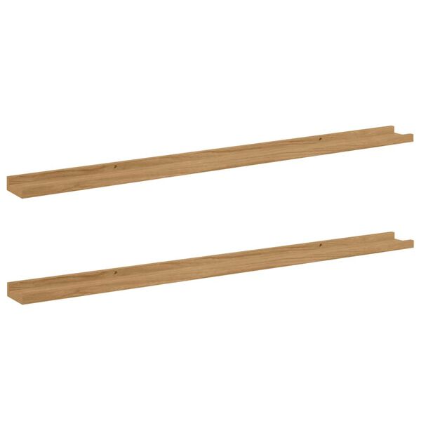 vidaXL Prateleira de Parede 2 pcs Castanho 115 x 9 x 3 cm