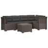 vidaXL Sof&aacute; de Jardim de 5 Pessoas com Almofadas Visual de Rattan PP
