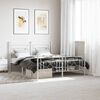 vidaXL Estrutura de cama com cabeceira e pés 160x200 cm metal branco