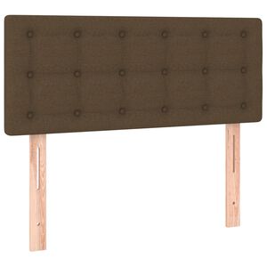 vidaXL Cabeceira de cama tecido 100x5x78/88 cm castanho