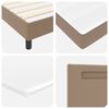 vidaXL Cama Box com colch&atilde;o Cappuccino 200 x 200 cm Couro sint&eacute;tico
