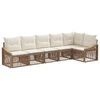 vidaXL Conjunto de Sof&aacute; de Jardim 6 unid. Bege vime PE