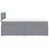 vidaXL Cama boxspring com colch&atilde;o 120x190 cm tecido cinzento-claro