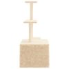 vidaXL &Aacute;rvore para gatos c/ postes arranhadores sisal 110 cm cor creme