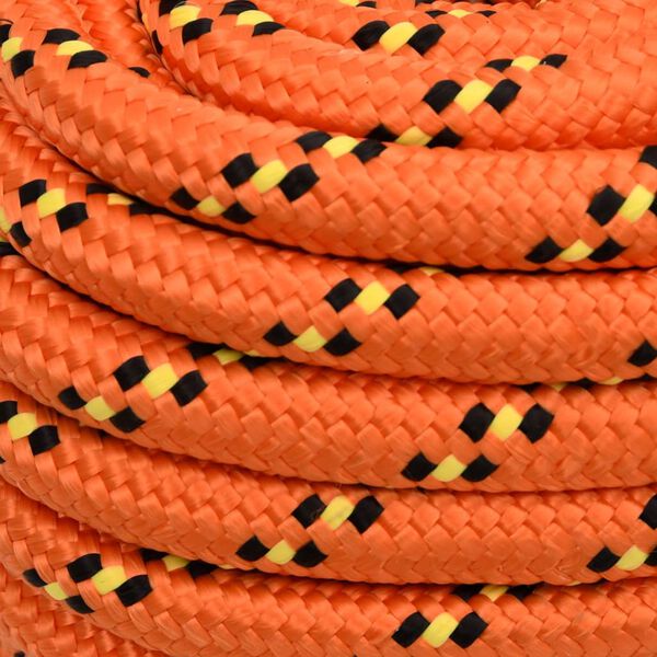 vidaXL Corda de barco 20 mm 100 m polipropileno laranja