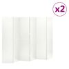 vidaXL Divis&oacute;rias/biombos com 6 pain&eacute;is 2 pcs a&ccedil;o 240x180 cm branco