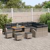 vidaXL Conjunto de Sof&aacute; de Jardim com almofada 13 pcs Cinzeto