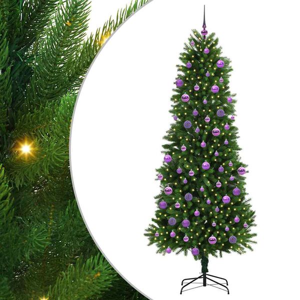 vidaXL &Aacute;rvore de Natal com 300 LEDs com suporte Verde 240 cm PE