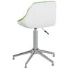 vidaXL Cadeiras jantar girat&oacute;rias 2 pcs couro artificial verde/branco