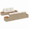 vidaXL Conjunto de Sof&aacute; de Jardim 8 unid. Bege Rattan Sint&eacute;tico