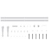 vidaXL Mini kit para armário deslizante aço carbono 122 cm branco