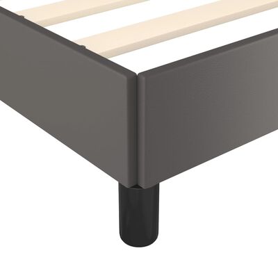 vidaXL Estrutura cama c/ cabeceira couro artificial 160x200cm cinzento