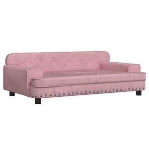 vidaXL Cama para c&atilde;es 90x53x30 cm veludo rosa
