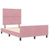 vidaXL Cama Box com cabeceira Rosa 120 x 190 cm Veludo