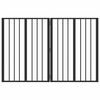 vidaXL Port&atilde;o para Cachorros 2 pcs Preto 60 x 80 cm A&ccedil;o Galvanizado
