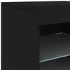 vidaXL Aparador com luzes LED 41x37x67 cm preto