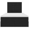 vidaXL Cama com arruma&ccedil;&atilde;o e LED com colch&atilde;o Preto 120 x 200 cm Veludo