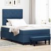 vidaXL Cama Box com cabeceira Azul 120 x 200 cm tecido