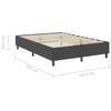 vidaXL Cama boxspring 160x200 cm tecido cinzento