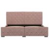 vidaXL Estrutura de cama 160x200 cm veludo rosa