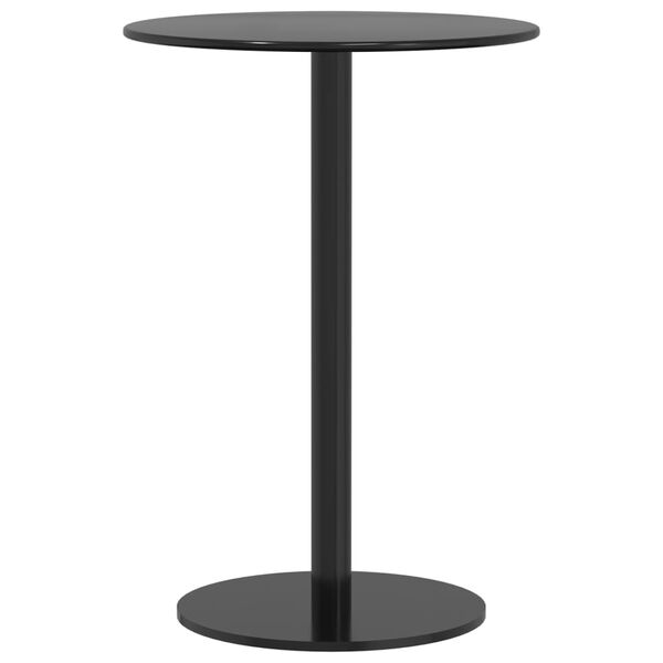 vidaXL Mesa de jardim redonda &Oslash;50x72 cm a&ccedil;o preto