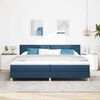 vidaXL Cama Box Spring LED com fitas LED Azul 200 x 200 cm tecido