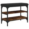 vidaXL Banco sapateira 62x32x47 cm derivados madeira carvalho fumado