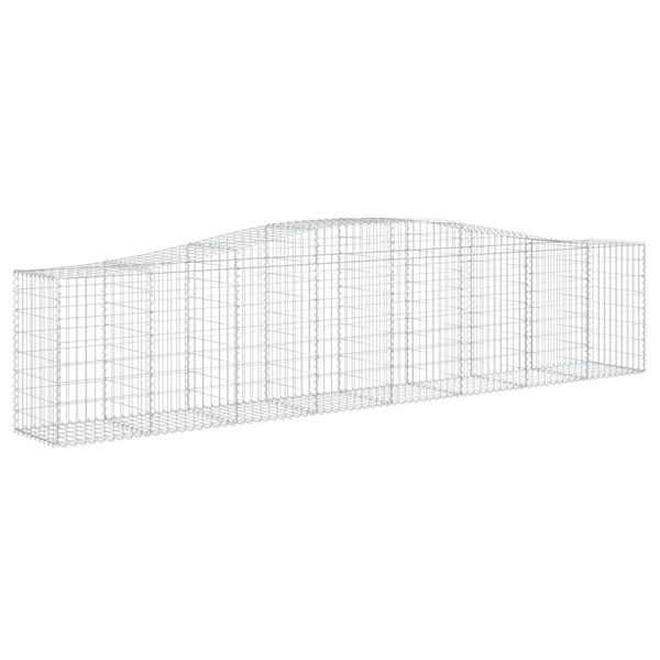 vidaXL Cestos gabião arqueados 25pcs 400x50x80/100cm ferro galvanizado