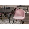 Venture Home Cadeiras jantar Velvet 2 pcs veludo preto/lat&atilde;o/rosa sujo