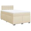 vidaXL Cama boxspring com colch&atilde;o 120x190 cm tecido cor creme