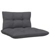 vidaXL 3 pcs conjunto lounge jardim c/ almofadões pinho maciço preto